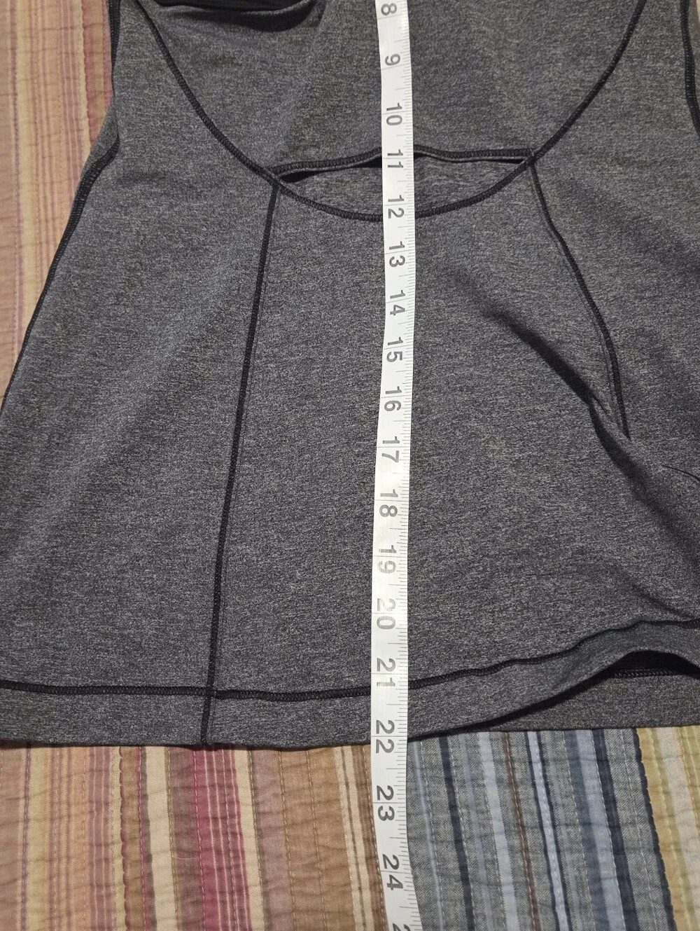 Lululemon Athletica Racerback Tank Top Dark Heather Gray Women's Size 6